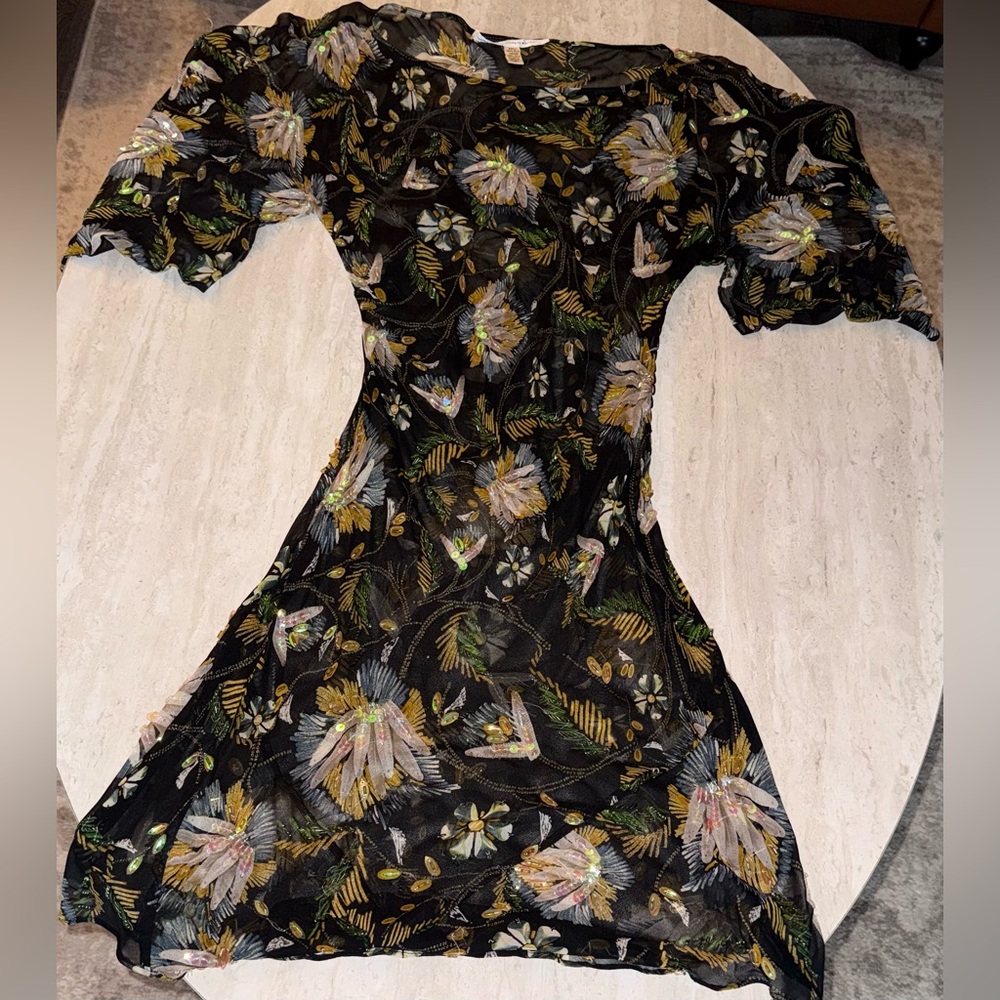 Diane Von Furstenberg Sheer Silk Dress